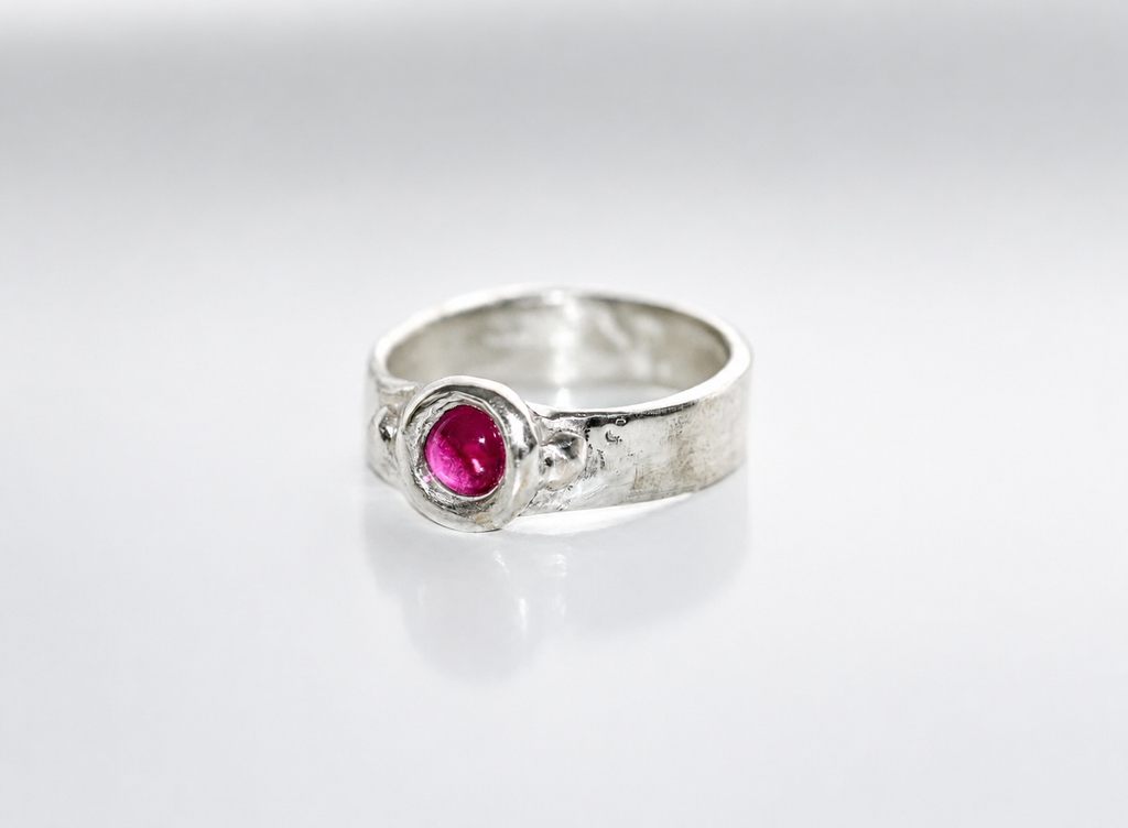 Ruby Orbit Dots Ring