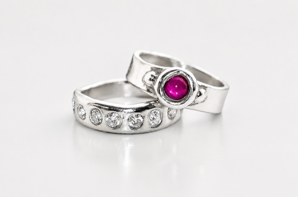 Ruby Orbit Dots Ring