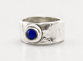 Blue Spinel Wide Orbit Ring